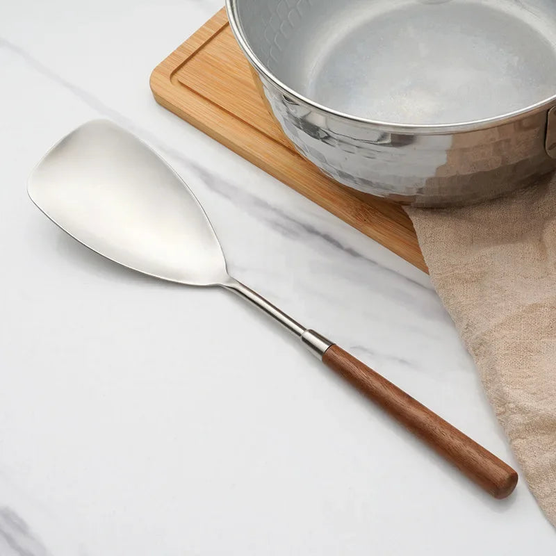 Walnut Handle Utensils Stainless Steel Cake Knife Shovel