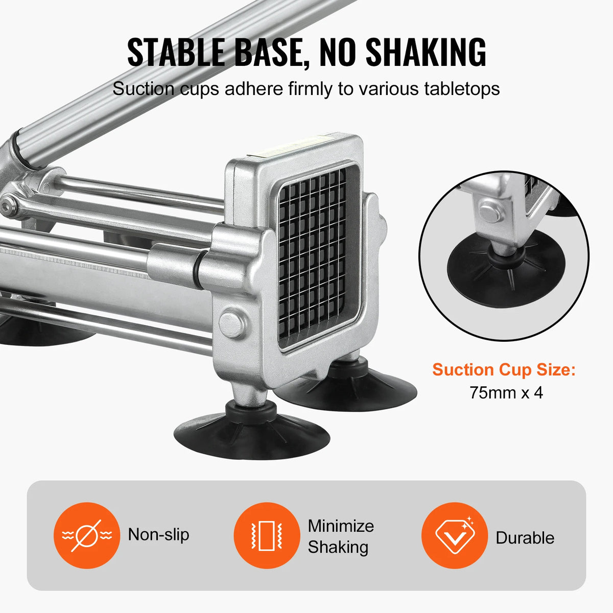 Succebuy French Fry Cutter Potato Slicer 1/2 3/8