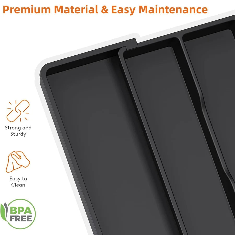 Expandable Cooking Utensil Tray Utensil Organizer Drawers