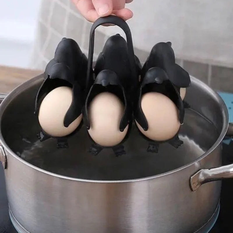 Penguin Egg Steamer & Refrigerator Egg Holder 6pcs
