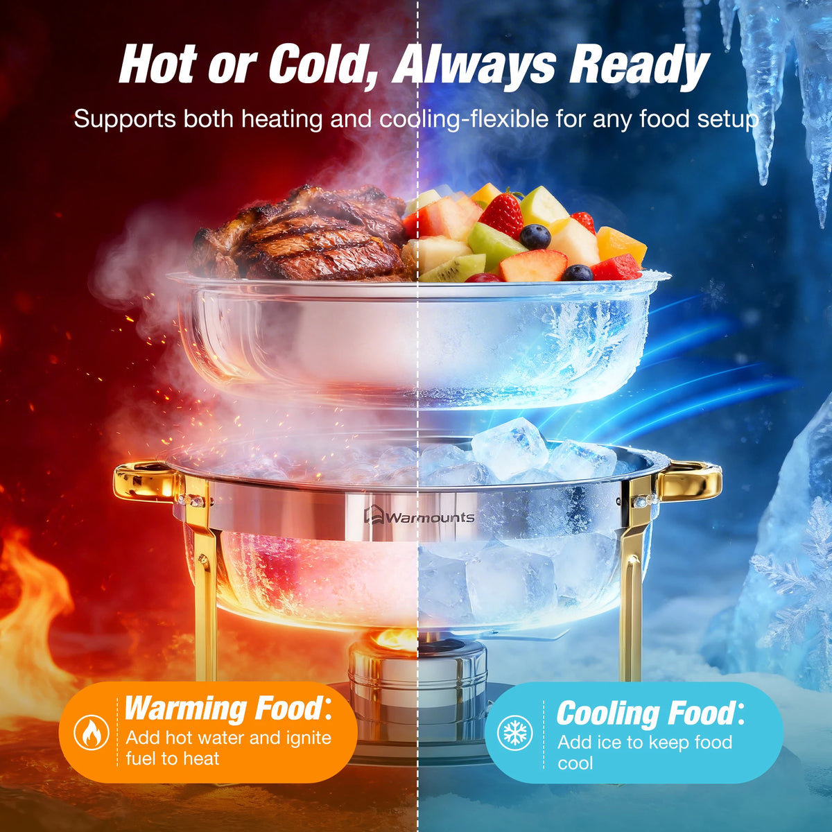 5qt Round Chafing Dish Buffet Chafing Dishes Buffet