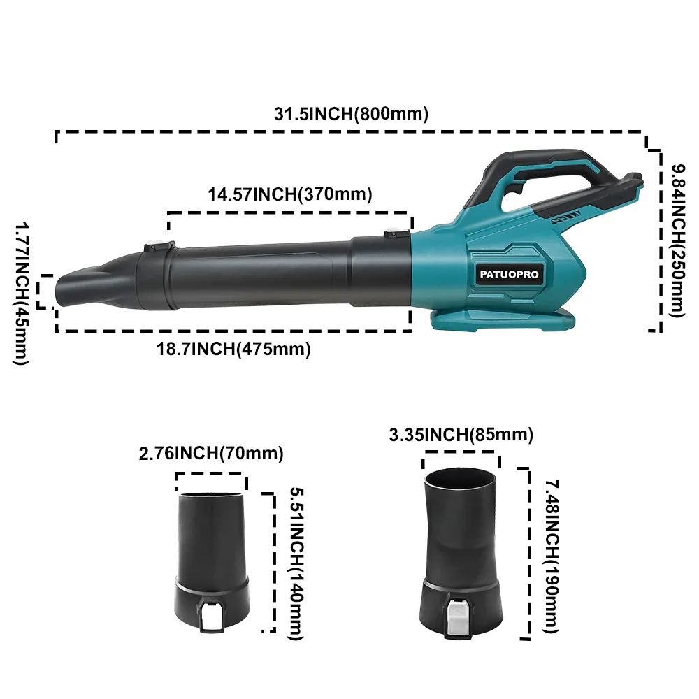 Brushless Cordless Electric Air Blower Handheld Leaf Dust