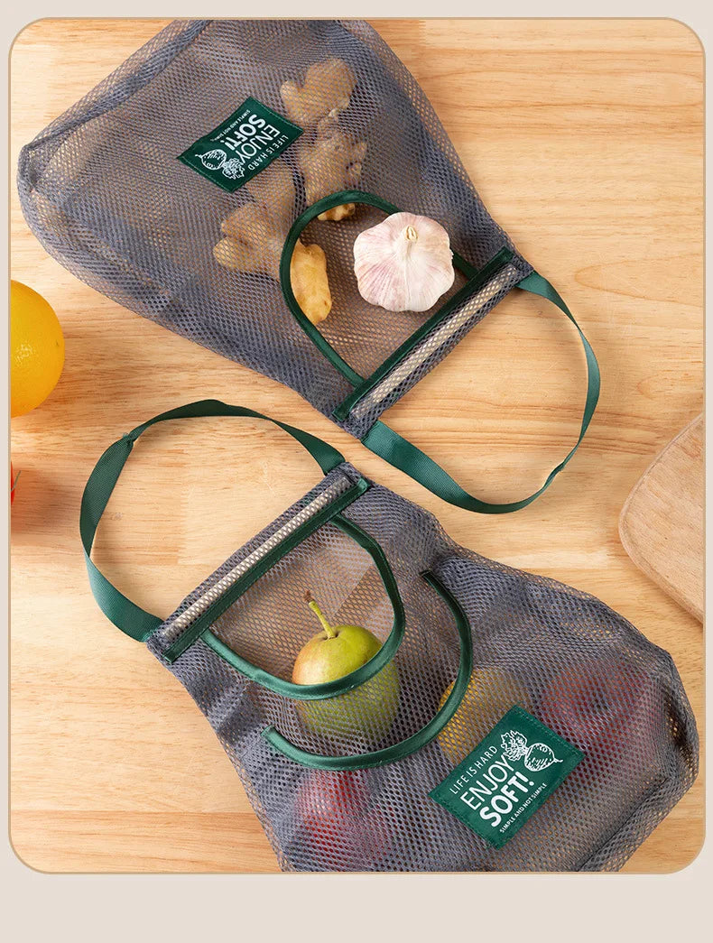 Reusable Storage Bags Hanging Mesh Bag Fruit Vegetable