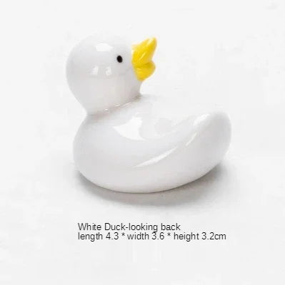 1-5pcs Funny Duck Ceramic Crafts Chopstick Shelf Resturant