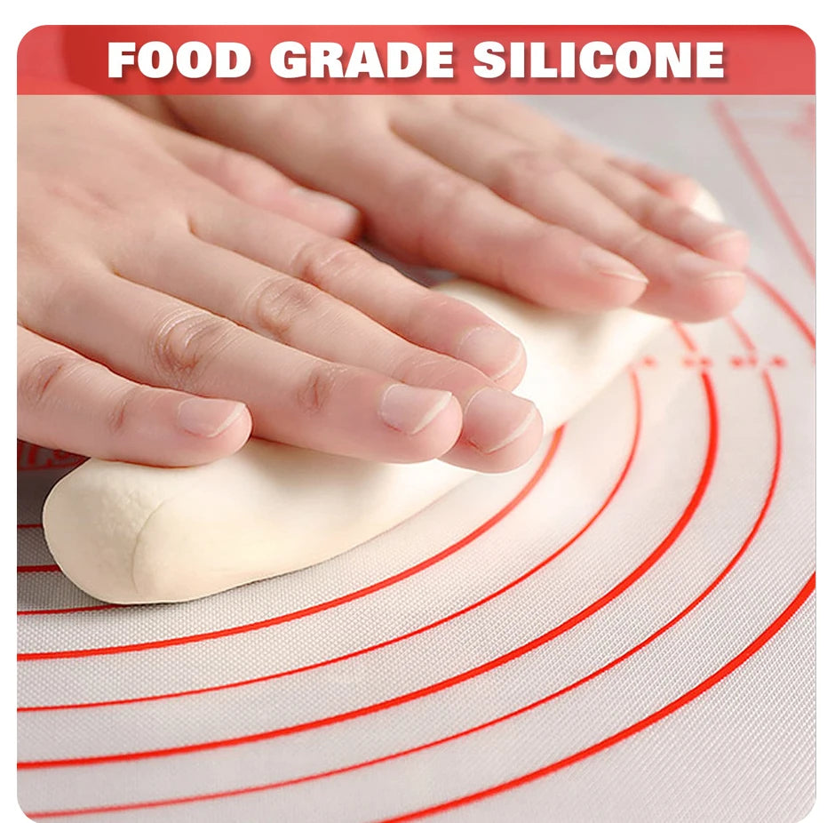 20x16 Inch Lager Silicone Pastry Mat Rolling Dough