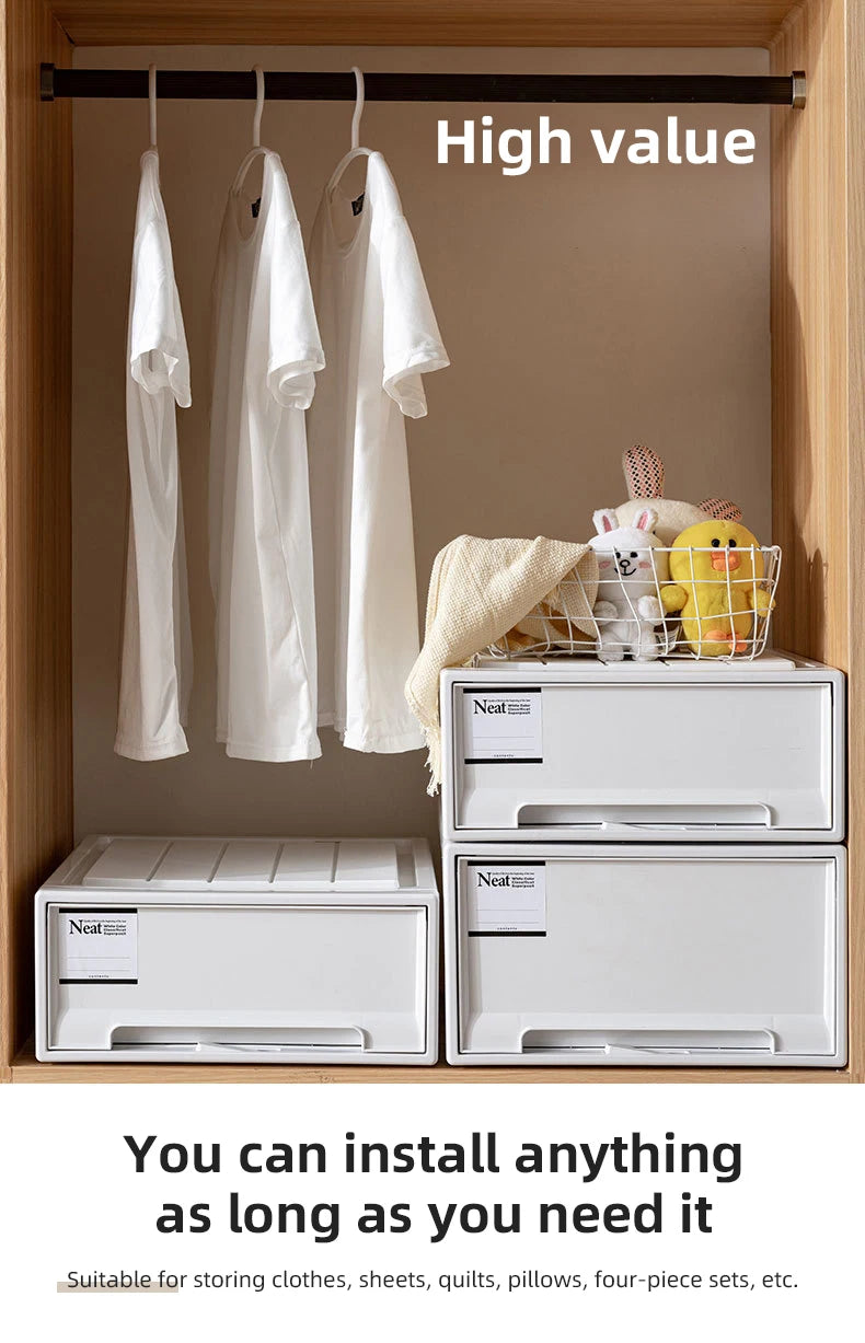 Stacking Storage Drawer Boxes Large Capacity Wardrobe Drawer