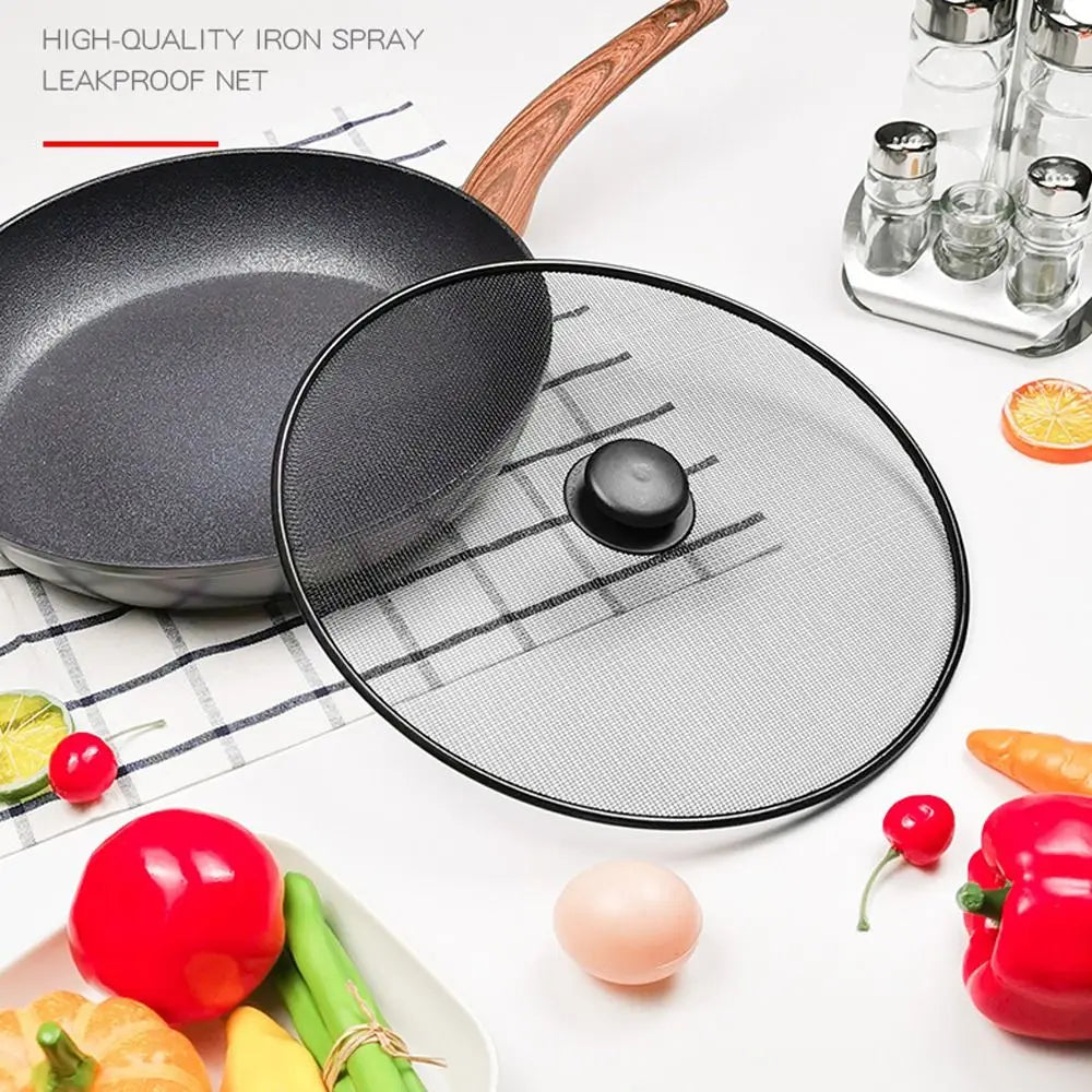 Black Oil Splatter Screen Anti-Splash Handle Oil Splash