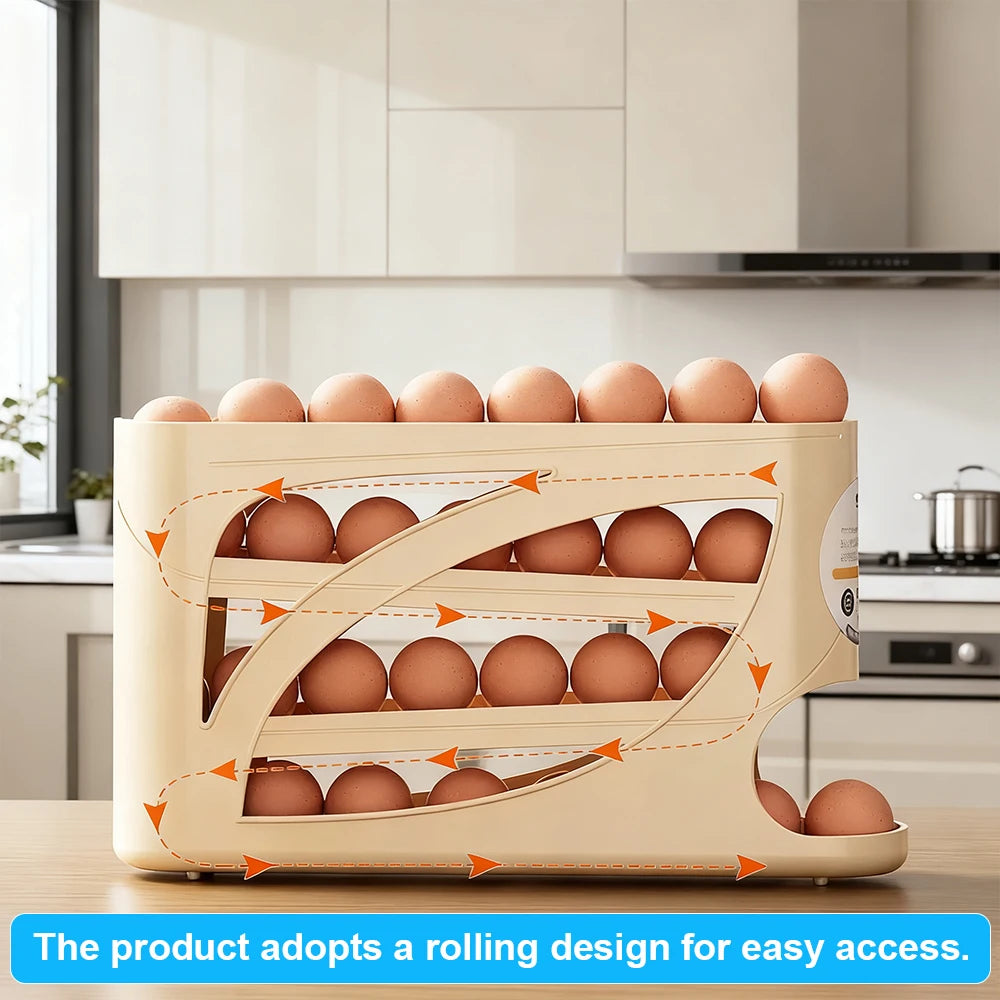 Automatic Scrolling Egg Rack Egg Holder Storage Box