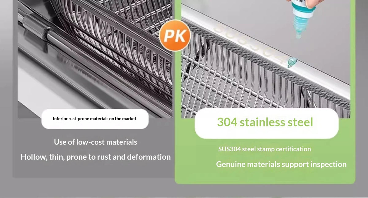 Expandable Stainless Steel Drain Basket 304 Grade Retractable