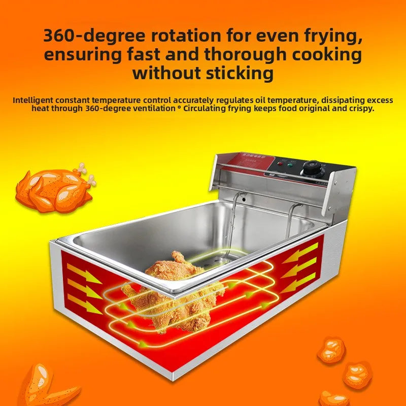 Deep Fryer Double Cylinder Fried Skewers Fried Chicken