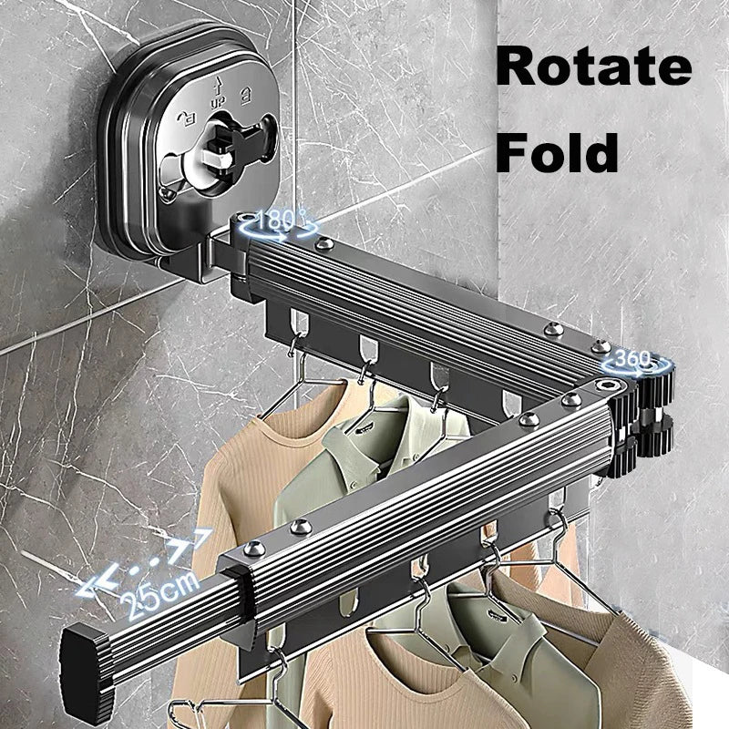 Retractable Clothes Drying Rack Space-Saver Collapsible Drying