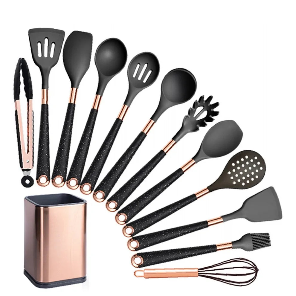 Silicone Cooking Utensils Non-Scratch Non-Stick Heat Resistant