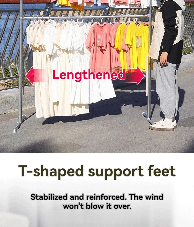 Floor Standing Clothes Rack Bedroom Hanging Clothes Rack