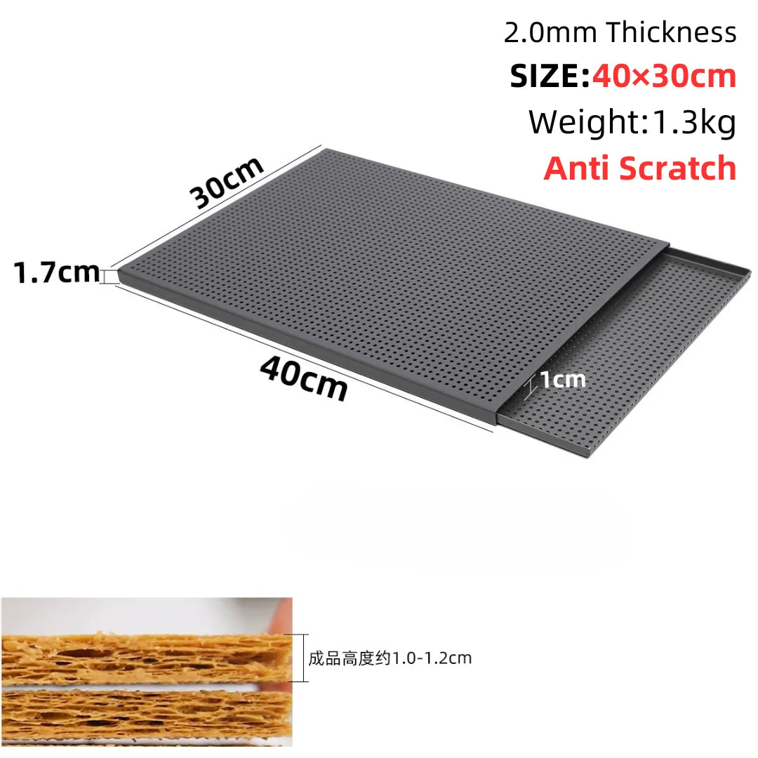Puff Pastry Baking Tray Mille Feuille Rectangular Pastry
