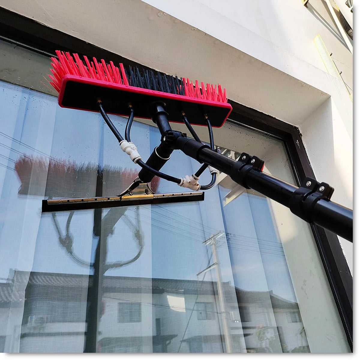 Water Fed Telescopic Pole Telesbrush Window Solar Photovoltaic