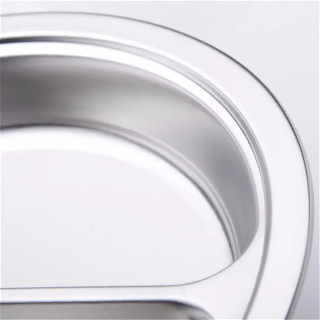 Dish Dinner Plate 1pcs Silver Stainless Steel Sections