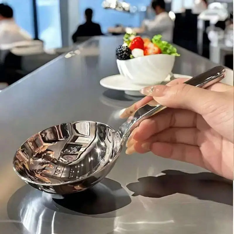 Short Handle Large Ramen Bouillon Spoon Deepen Tablespoons