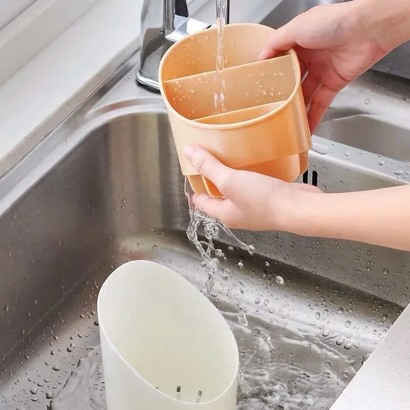 1pc Plastic Cutlery Drain Rack Chopsticks Spoon Fork