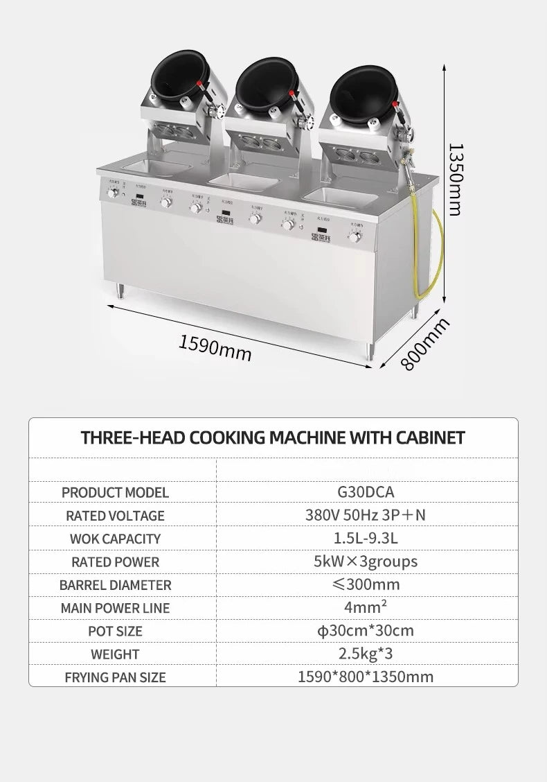 Robot Chef Commercial Automatic Intelligent Cooking Robot Gas