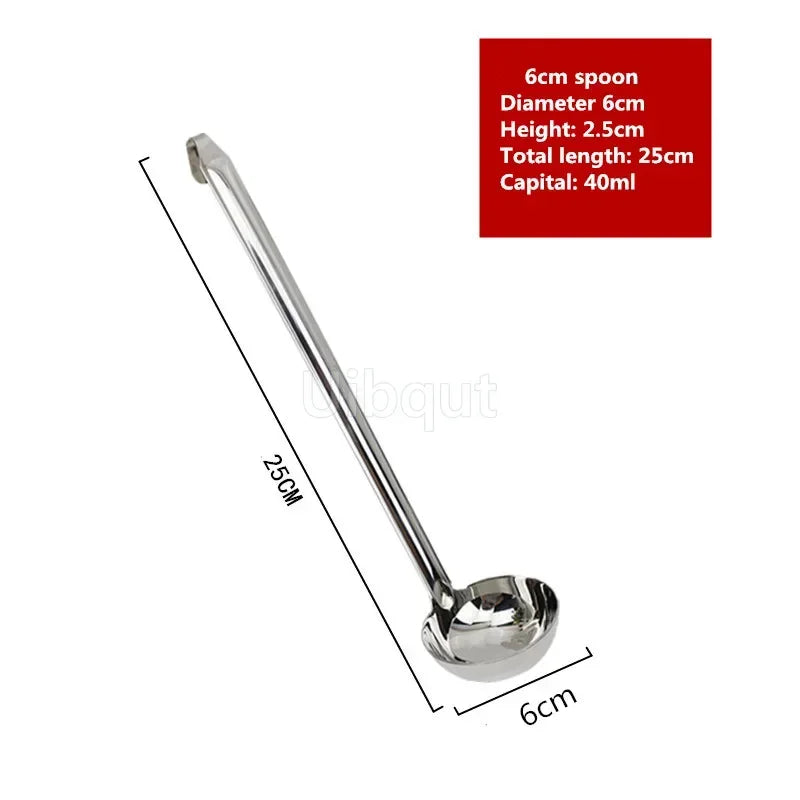 Stainless Steel Long Handle Ladle Serving Spoon Big