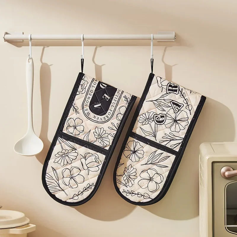1pc Oven Mitts Microwave Baking Bbq Integrated Glove