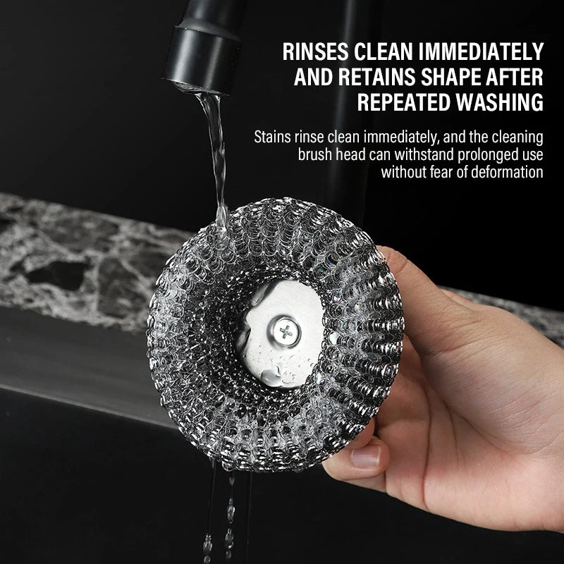 Stainless Steel Pot Brush Handle Metal Ball Dishwashing