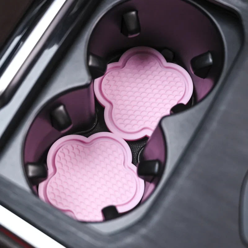 2pcs Car Water Cup Pad Holders Non-Slip Silicone