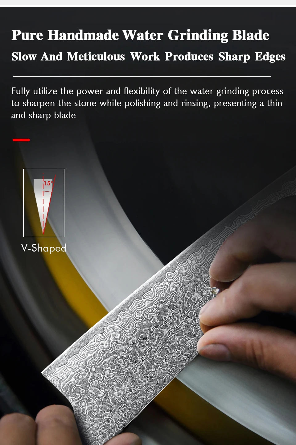 Turwho Hand Forged Japanese Chef Knife Damascus Steel