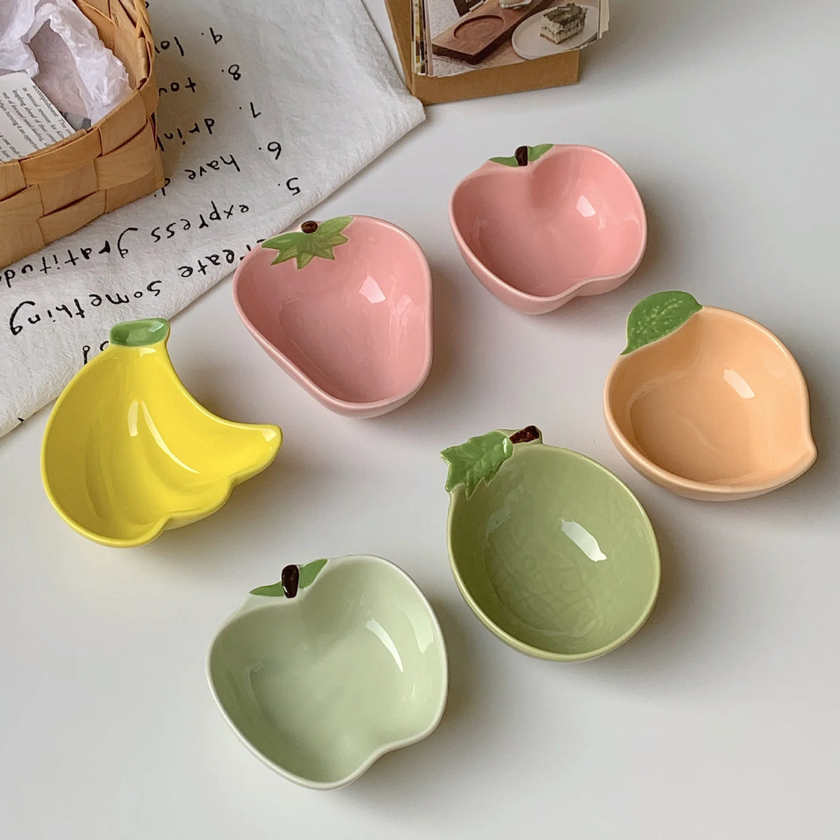 Cute Fruit Plate Underglaze Small Condiment Dish Ceramic