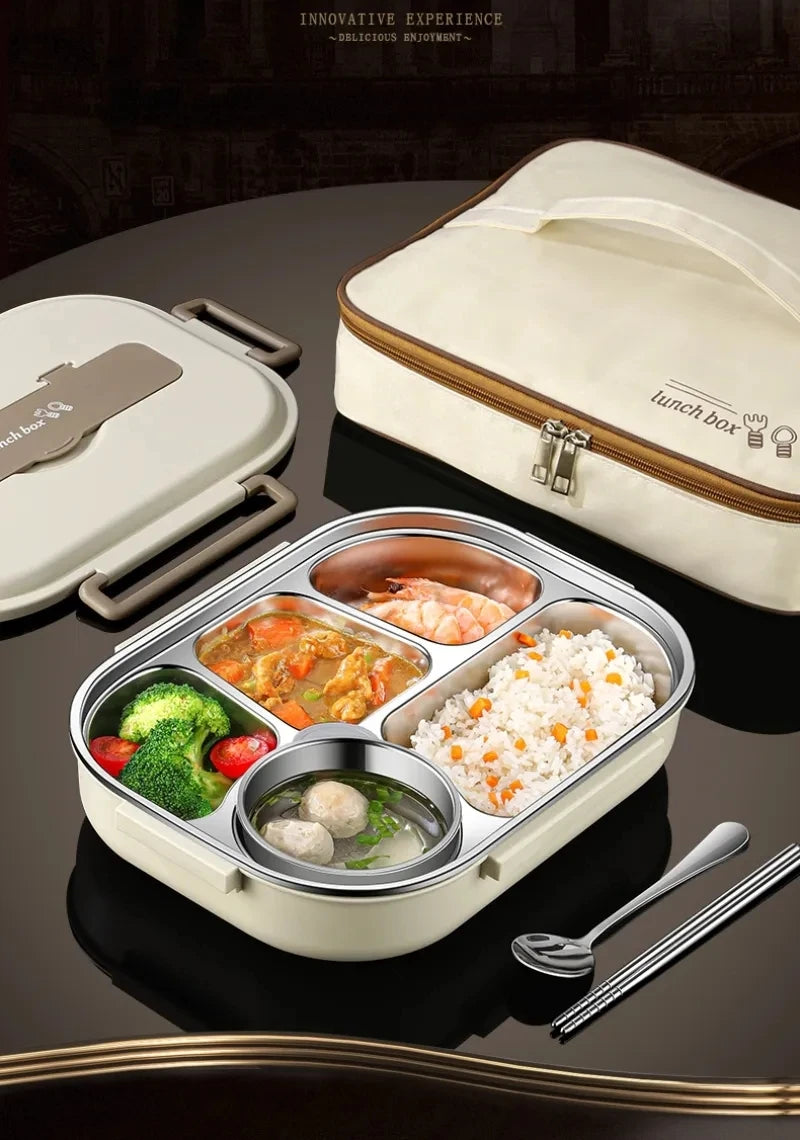 304 Stainless Steel Compartment Insulated Lunch Box Office