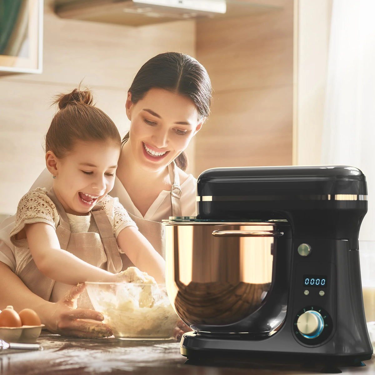 Biolomix Food Stand Mixer Blender Quiet Motor Cream
