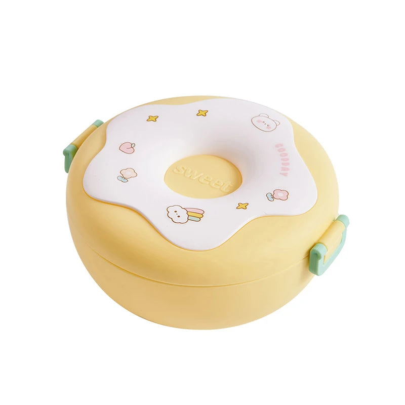 Lunch Box Kid School Child Snack Box Donut