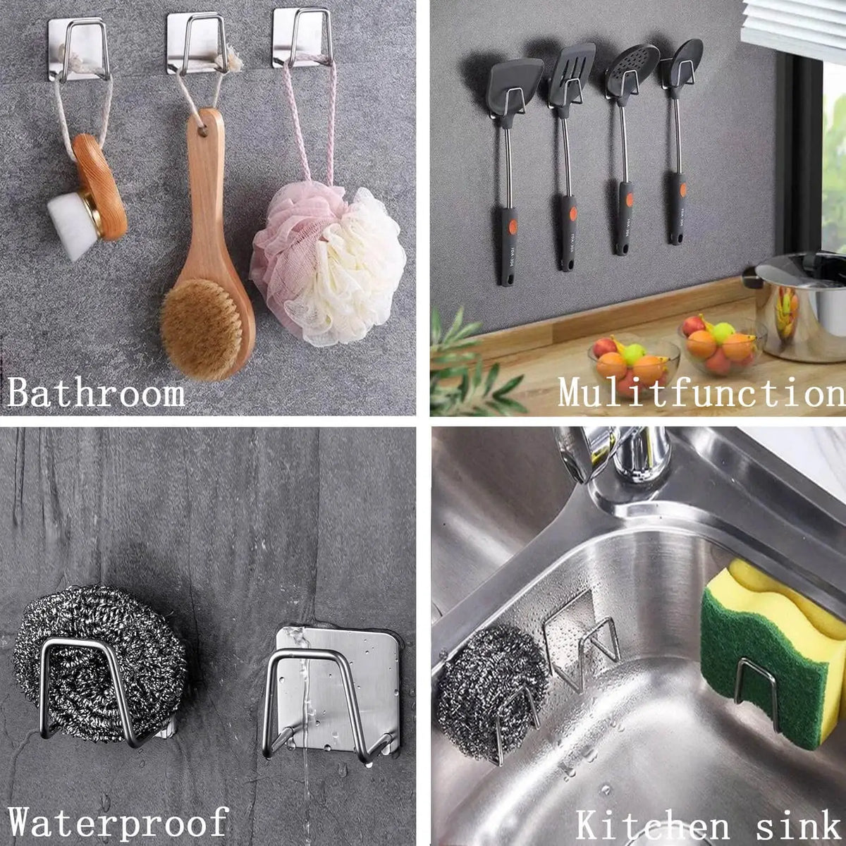 304stainless Steel Sink Shelf Sponges Storage Holde Adhesive