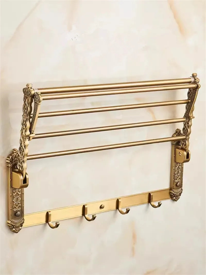 Antique Bronze Carved Bathroom Aluminum Bath Hardware Bathroom