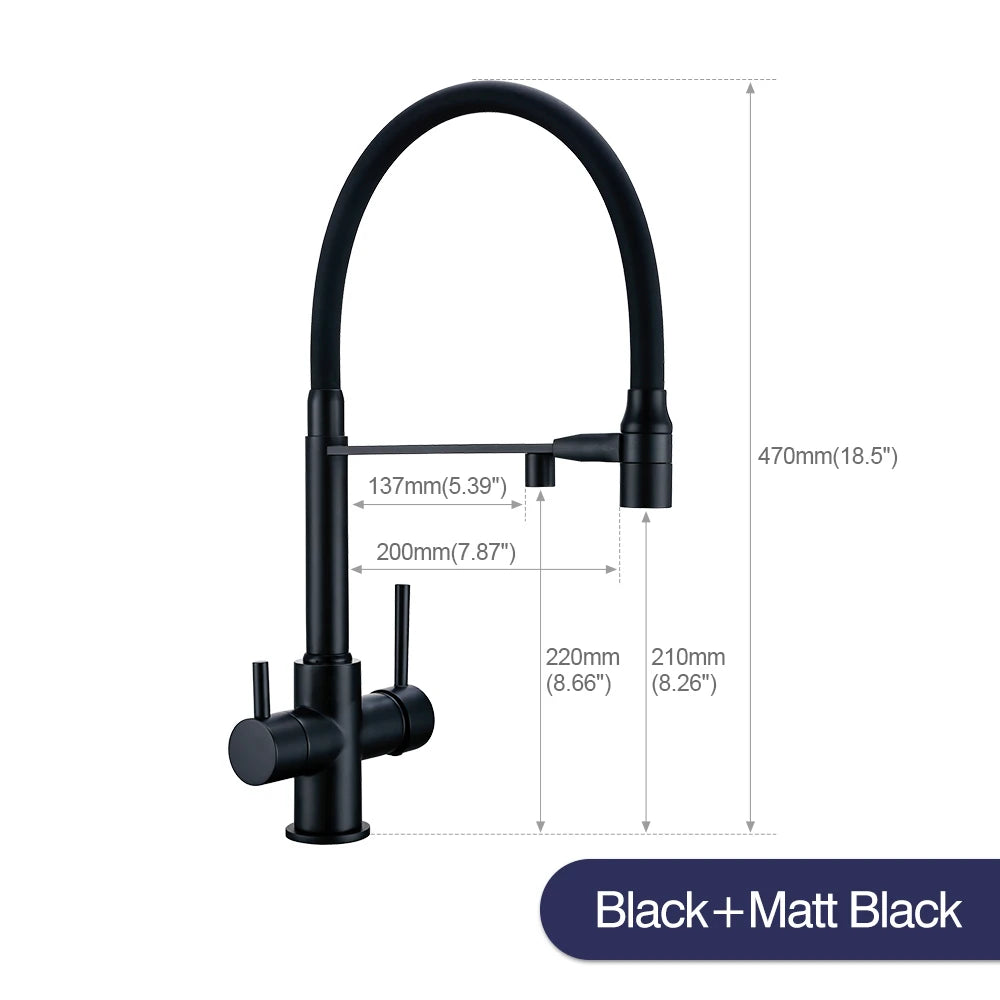 Brushed Gold Faucet Filter 360 Swivel Pure Water