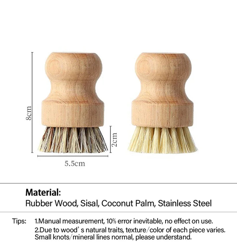 Eco-Friendly Durable Cleaning Brush Wooden Dish Brush Natural