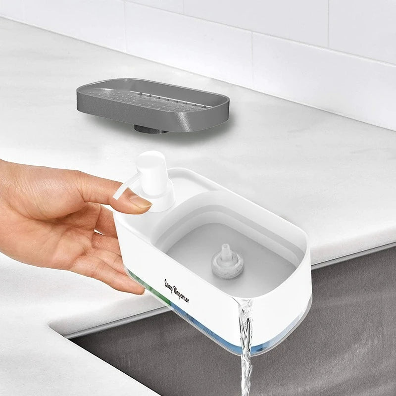 Space Saving Dual Pump Soap Dispenser In1 Organizer