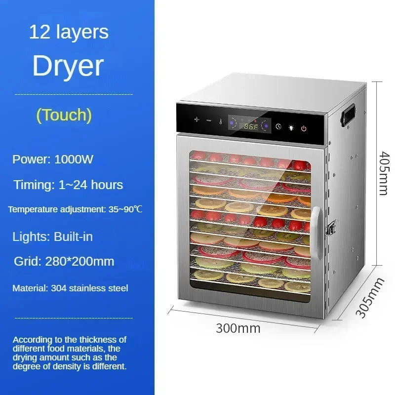 6/8/12/18 Layers Fruit Air Dryer Vegetable Snacks Meat