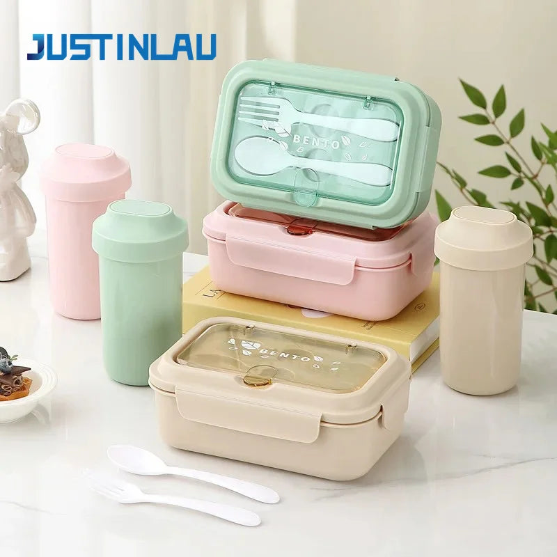 Lunch Box Children School Office Bento Box Compartment