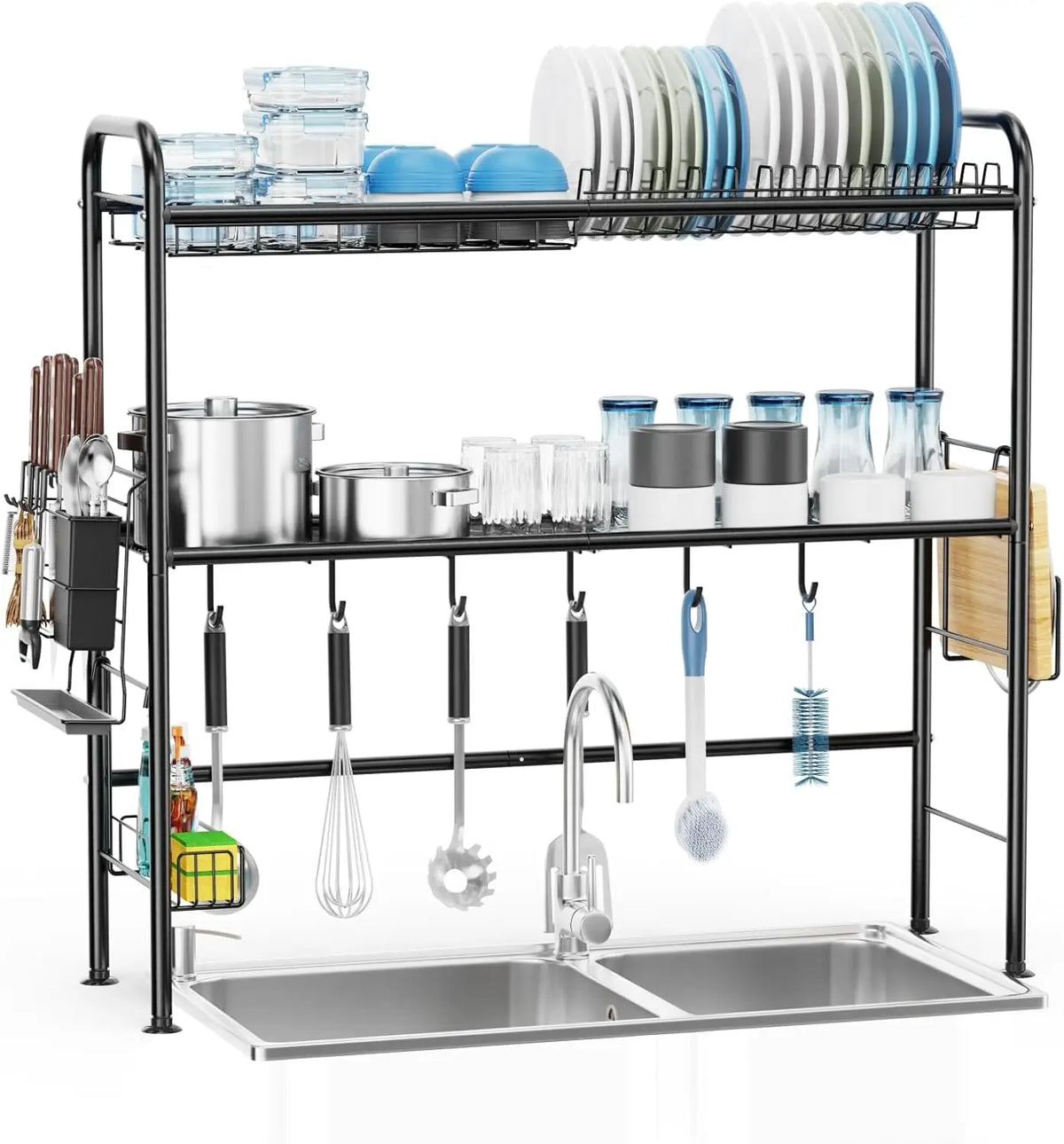 Over Sink Dish Drying Rack 1/2 Tier Above