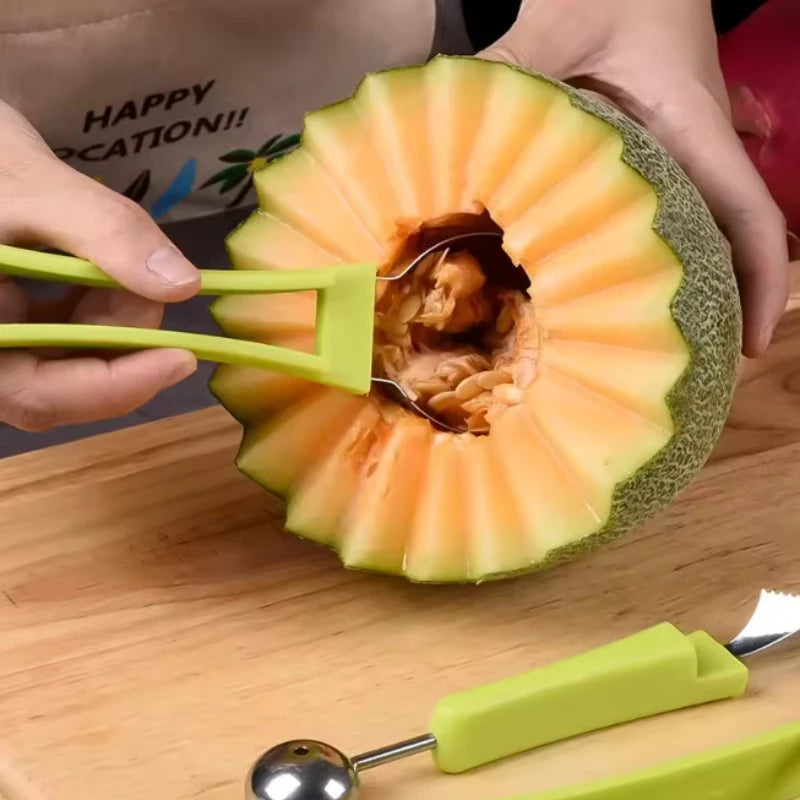 In Watermelon Slicer Cutter Scoop Fruit Carving Knife