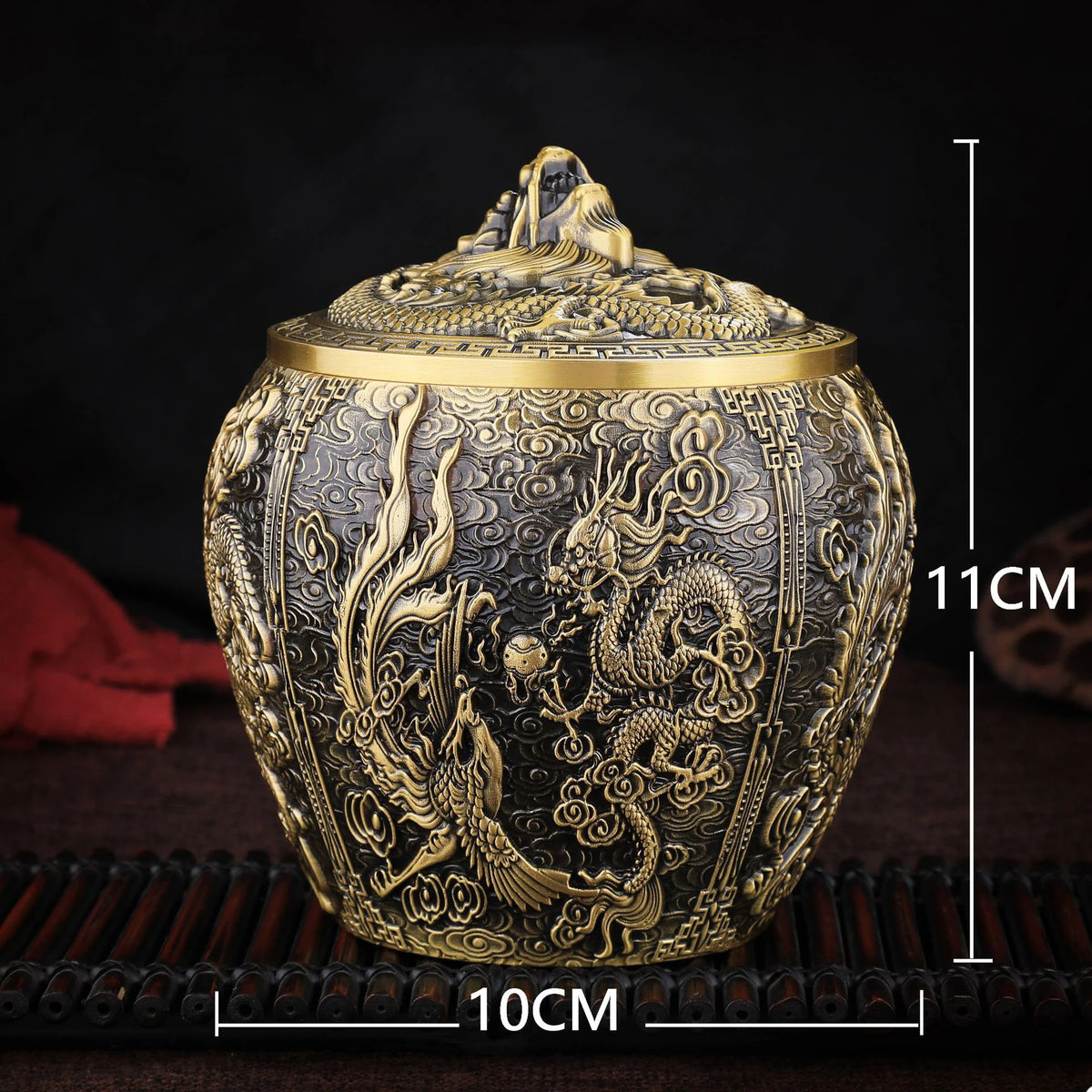 Retro Brass Tea Can Sugar Tea Jar Decorative