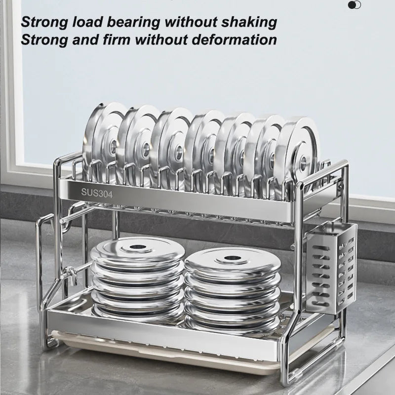 Dish Drainer Storage Organization Stainless Steels Drainer Dishes