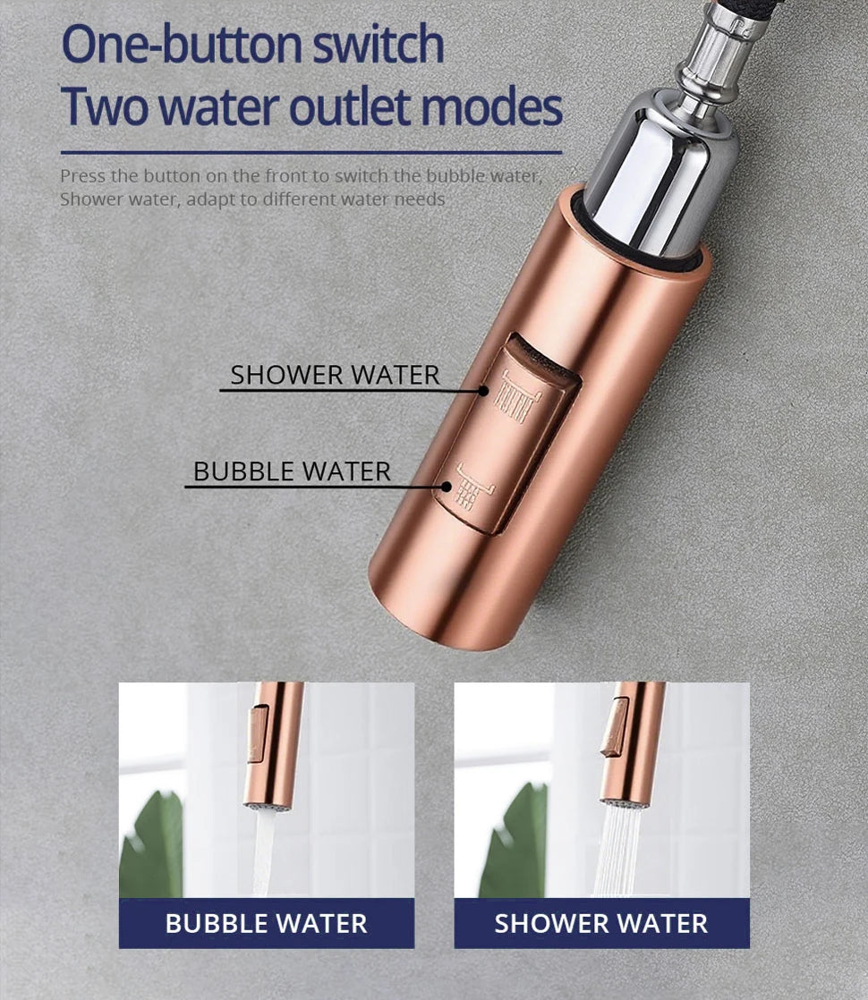 Brushed Rose Gold Faucet Pull Down Sprayer Handle