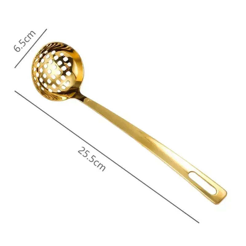 Stainless Steel Tableware Golden Pot Colander Bbq Grilling