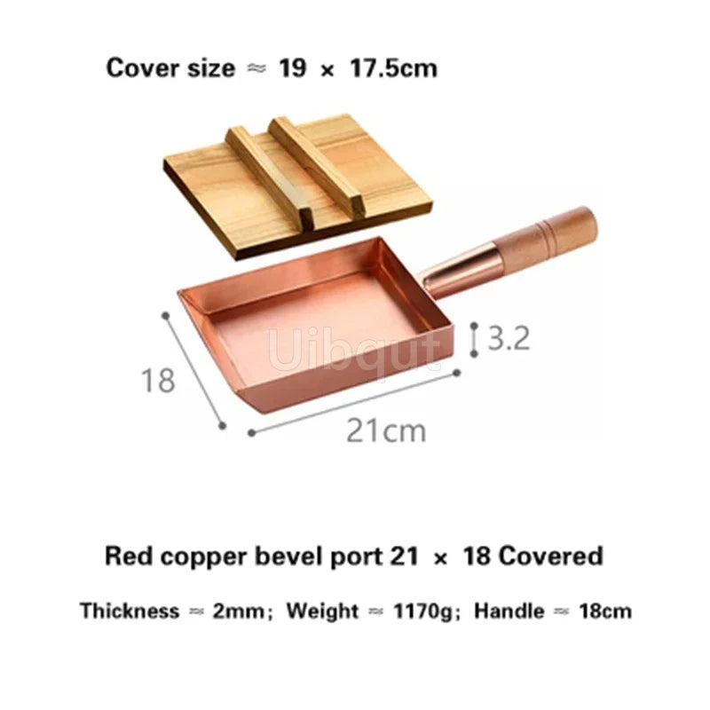 Brass Baking Tray Copper Frying Pan Square Pan