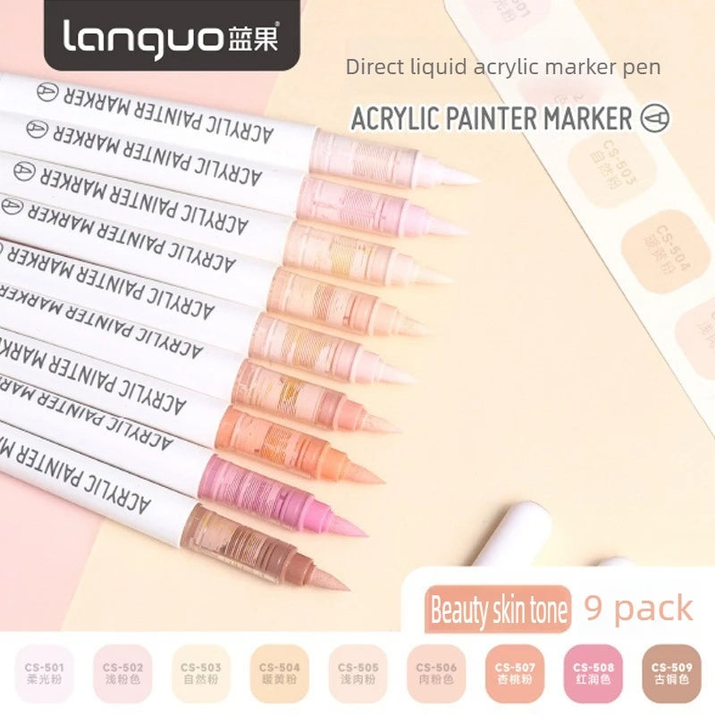 Languo 288/9 Colors Direct Liquid Acrylic Marker Soft