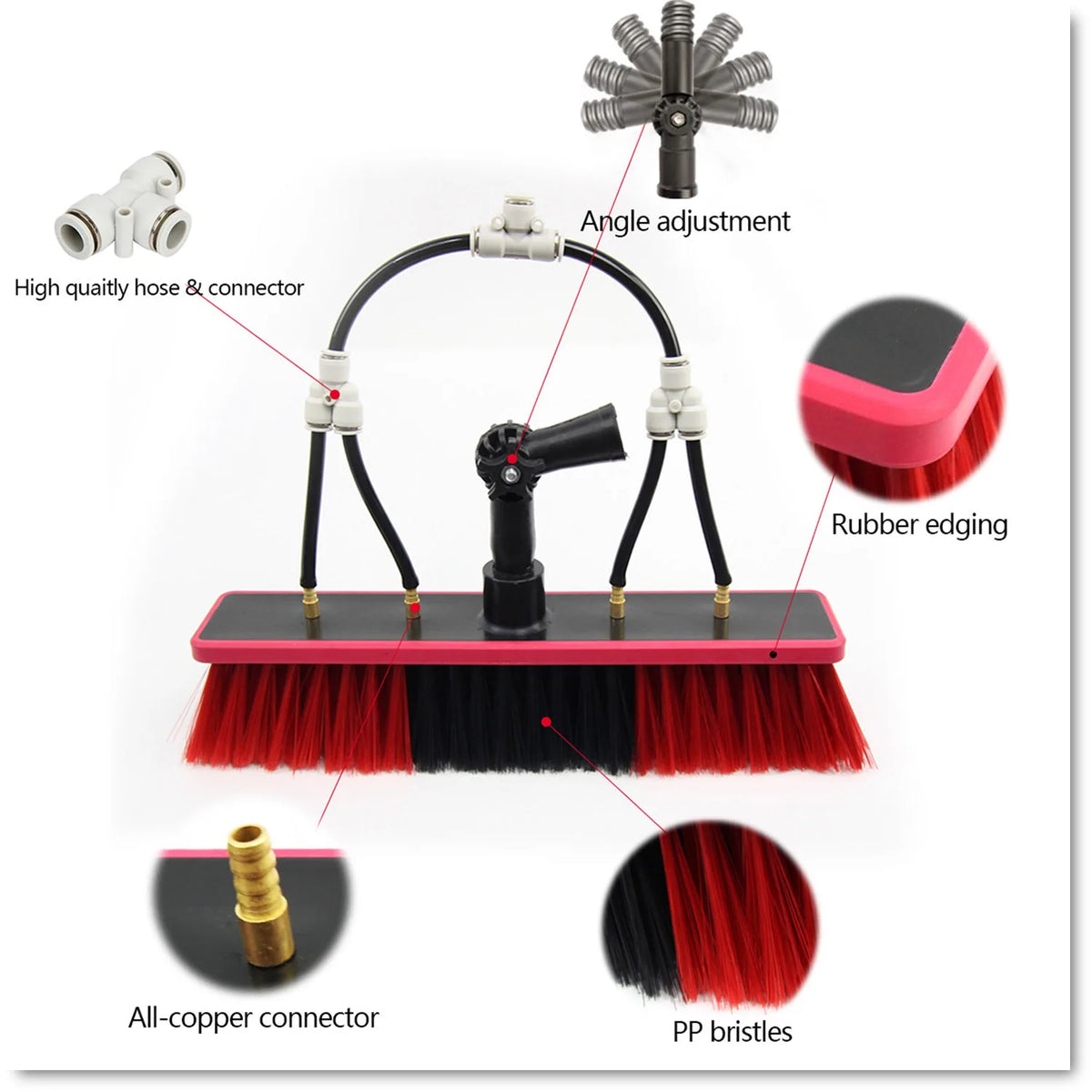 Water Fed Telescopic Pole Telesbrush Window Solar Photovoltaic