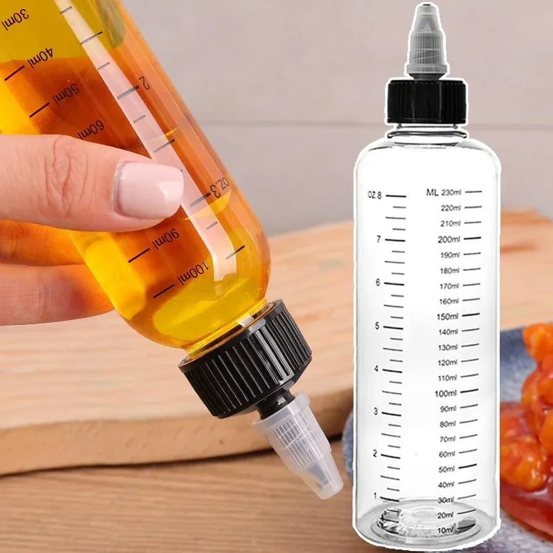 10/1pcs Plastic Squeeze Bottle Reusable Sauce Oil Dispenser
