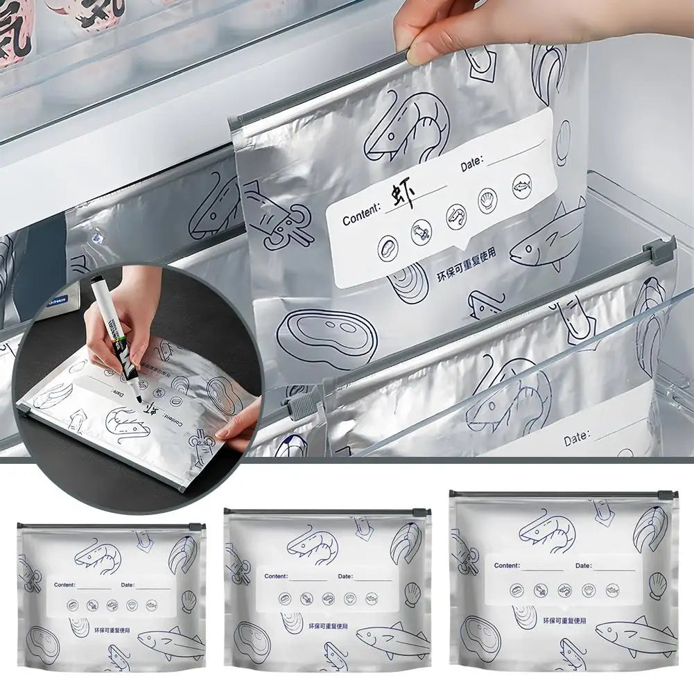10/30pcs Aluminum Foil Storage Bags Freezer Sealed Organizers